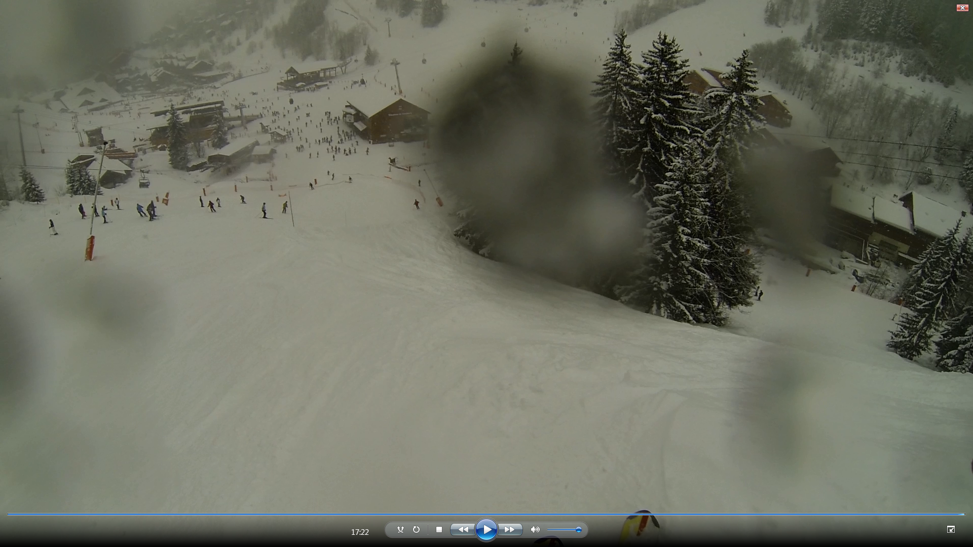 Looking down to Meribel Mon 11 feb 2013